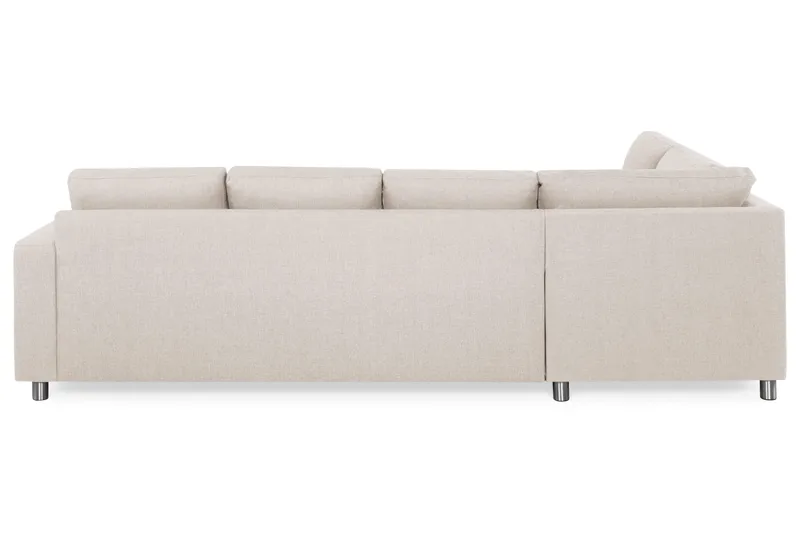 Crazy 4-sits Vänstervänd L-formad Schäslongsoffa i Tyg - Beige - Möbler - Soffa - Divansoffa & schäslongsoffa - 3 sits soffa med divan