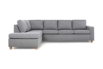 Crazy 4-sits Vänstervänd L-formad Schäslongsoffa i Tyg - Grå - Möbler - Soffa - Divansoffa & schäslongsoffa - 3 sits soffa med divan