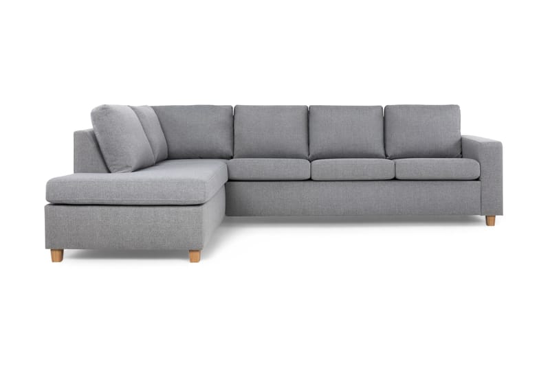 Crazy 4-sits Vänstervänd L-formad Schäslongsoffa i Tyg - Grå - Möbler - Soffa - Divansoffa & schäslongsoffa - 3 sits soffa med divan