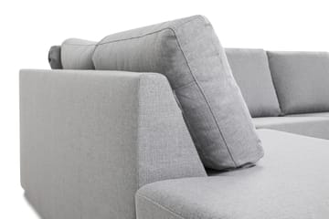 Crazy 4-sits Vänstervänd L-formad Schäslongsoffa i Tyg - Grå - Möbler - Soffa - Divansoffa & schäslongsoffa - 3 sits soffa med divan