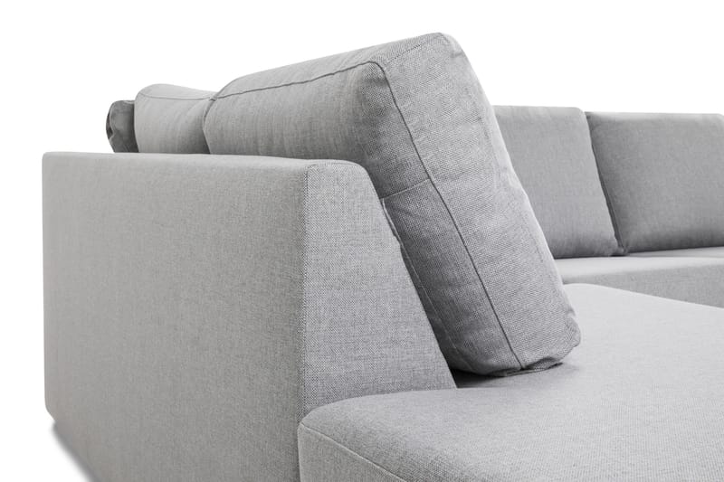 Crazy 4-sits Vänstervänd L-formad Schäslongsoffa i Tyg - Grå - Möbler - Soffa - Divansoffa & schäslongsoffa - 3 sits soffa med divan