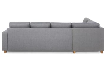 Crazy 4-sits Vänstervänd L-formad Schäslongsoffa i Tyg - Grå - Möbler - Soffa - Divansoffa & schäslongsoffa - 3 sits soffa med divan