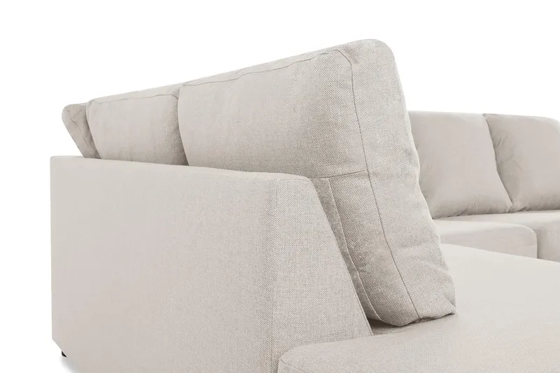 Crazy 4-sits Vänstervänd U-formad Large Soffa med Divan och Schäslong i Tyg - Beige - Möbler - Soffa - Divansoffa & schäslongsoffa - 3 sits soffa med divan