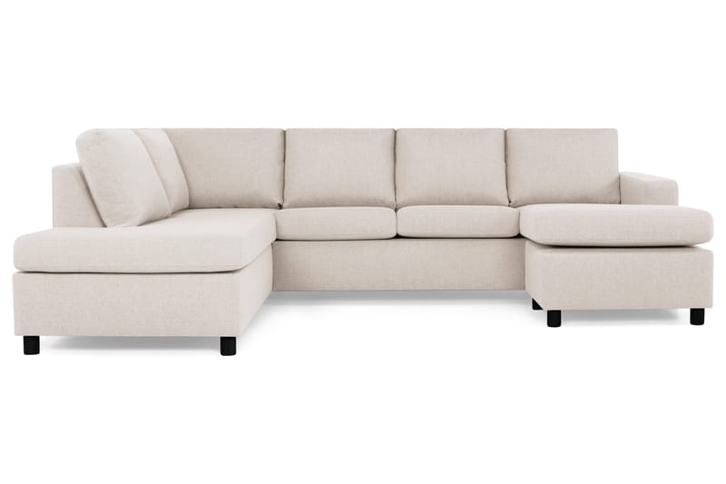 Crazy 4-sits Vänstervänd U-formad Large Soffa med Divan och Schäslong i Tyg - Beige - Möbler - Soffa - Divansoffa & schäslongsoffa - 4 sits soffa med divan