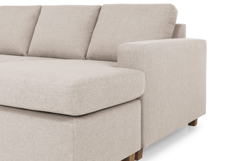 Crazy 4-sits Vänstervänd U-formad Large Soffa med Divan och Schäslong i Tyg - Beige - Möbler - Soffa - Divansoffa & schäslongsoffa - 4 sits soffa med divan