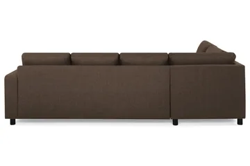 Crazy 4-sits Vänstervänd U-formad Large Soffa med Divan och Schäslong i Tyg - Brun - Möbler - Soffa - Divansoffa & schäslongsoffa - 3 sits soffa med divan