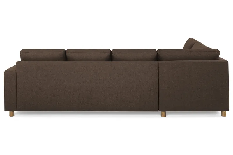 Crazy 4-sits Vänstervänd U-formad Large Soffa med Divan och Schäslong i Tyg - Brun - Möbler - Soffa - Divansoffa & schäslongsoffa - 4 sits soffa med divan
