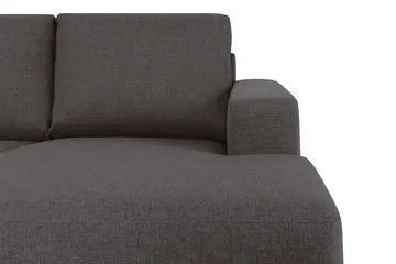 Crazy 4-sits Vänstervänd U-formad Small Soffa med Divan och Schäslong i Tyg - Mörkgrå - Möbler - Soffa - Divansoffa & schäslongsoffa - 4 sits soffa med divan