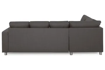 Crazy 4-sits Vänstervänd U-formad Small Soffa med Divan och Schäslong i Tyg - Mörkgrå - Möbler - Soffa - Divansoffa & schäslongsoffa - 4 sits soffa med divan