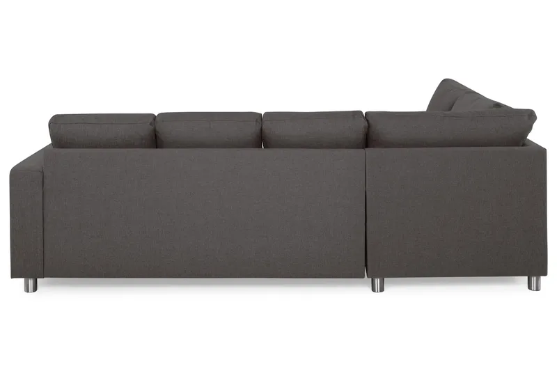 Crazy 4-sits Vänstervänd U-formad Small Soffa med Divan och Schäslong i Tyg - Mörkgrå - Möbler - Soffa - Divansoffa & schäslongsoffa - 4 sits soffa med divan