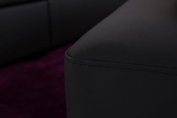 Crazy 5-sits Högervänd L-formad Schäslongsoffa i Konstläder - Svart - Möbler - Soffa - Divansoffa & schäslongsoffa - 4 sits soffa med divan