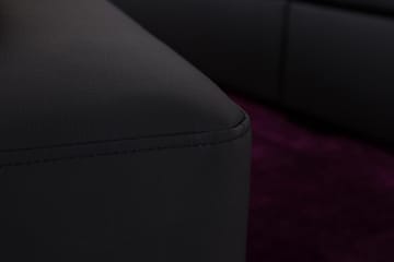 Crazy 5-sits Vänstervänd L-formad Schäslongsoffa i Konstläder - Svart - Möbler - Soffa - Divansoffa & schäslongsoffa - 4 sits soffa med divan