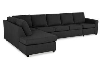 Crazy 5-sits Vänstervänd L-formad Schäslongsoffa i Tyg - Antracit - Möbler - Soffa - Divansoffa & schäslongsoffa - 4 sits soffa med divan