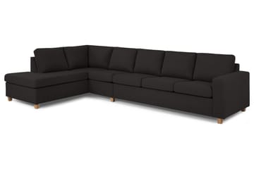 Crazy 5-sits Vänstervänd L-formad Schäslongsoffa i Tyg - Antracit - Möbler - Soffa - Divansoffa & schäslongsoffa - 4 sits soffa med divan