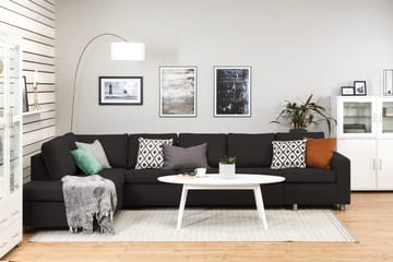 Crazy 5-sits Vänstervänd L-formad Schäslongsoffa i Tyg - Antracit - Möbler - Soffa - Divansoffa & schäslongsoffa - 4 sits soffa med divan