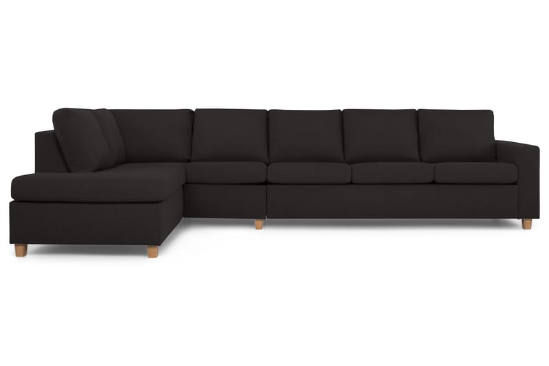 Crazy 5-sits Vänstervänd L-formad Schäslongsoffa i Tyg - Antracit - Möbler - Soffa - Divansoffa & schäslongsoffa - 4 sits soffa med divan