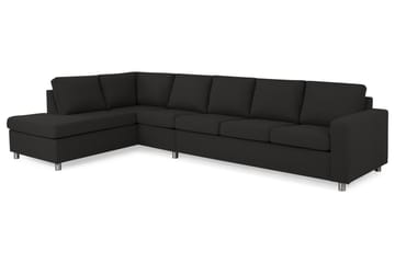 Crazy 5-sits Vänstervänd L-formad Schäslongsoffa i Tyg - Antracit - Möbler - Soffa - Divansoffa & schäslongsoffa - 4 sits soffa med divan