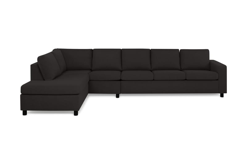 Crazy 5-sits Vänstervänd L-formad Schäslongsoffa i Tyg - Antracit - Möbler - Soffa - Divansoffa & schäslongsoffa - 4 sits soffa med divan