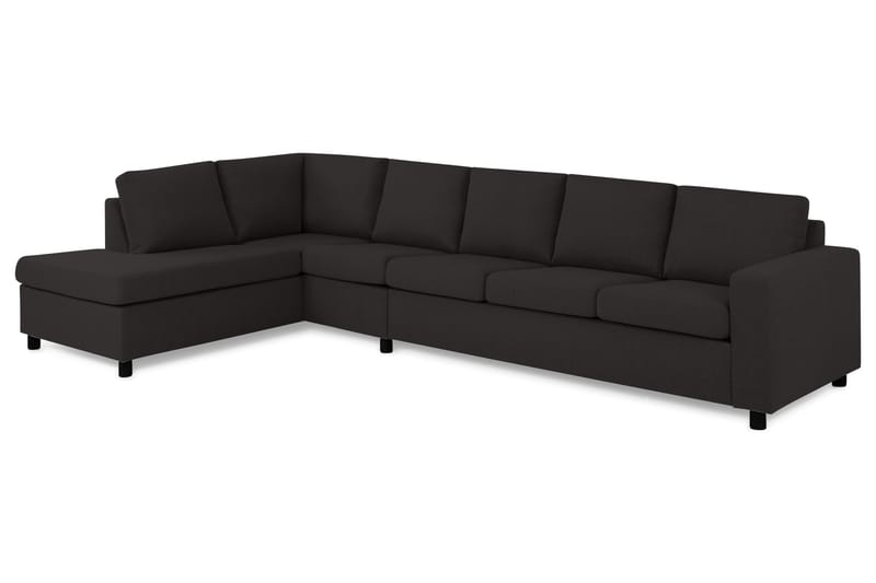 Crazy 5-sits Vänstervänd L-formad Schäslongsoffa i Tyg - Antracit - Möbler - Soffa - Divansoffa & schäslongsoffa - 4 sits soffa med divan