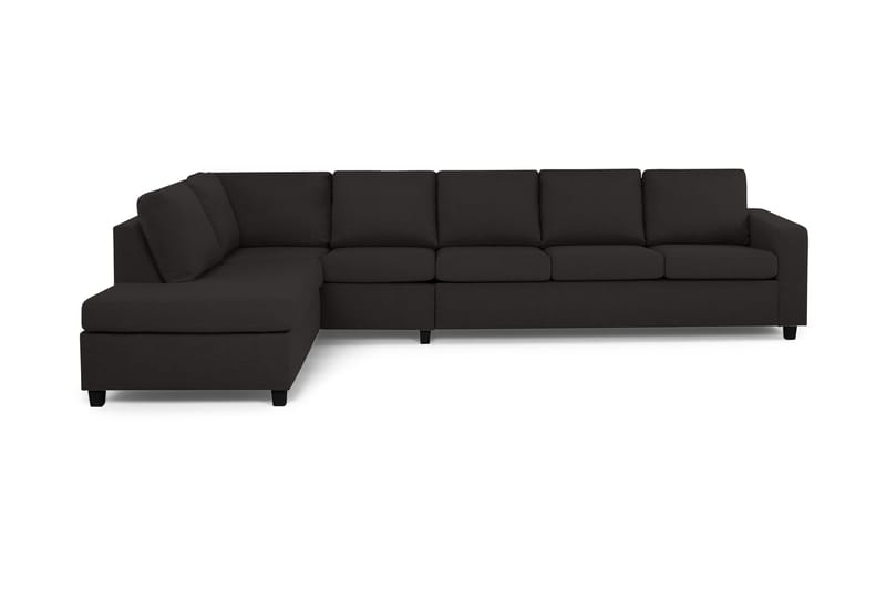 Crazy 5-sits Vänstervänd L-formad Schäslongsoffa i Tyg - Antracit - Möbler - Soffa - Divansoffa & schäslongsoffa - 4 sits soffa med divan