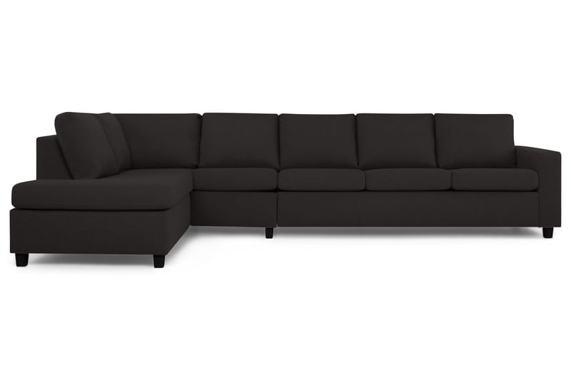 Crazy 5-sits Vänstervänd L-formad Schäslongsoffa i Tyg - Antracit - Möbler - Soffa - Divansoffa & schäslongsoffa - 4 sits soffa med divan