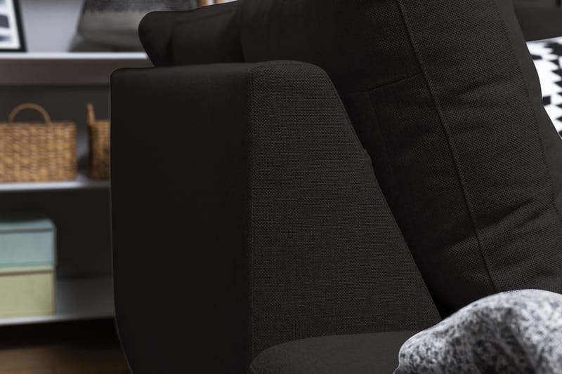 Crazy 5-sits Vänstervänd L-formad Schäslongsoffa i Tyg - Antracit - Möbler - Soffa - Divansoffa & schäslongsoffa - 4 sits soffa med divan