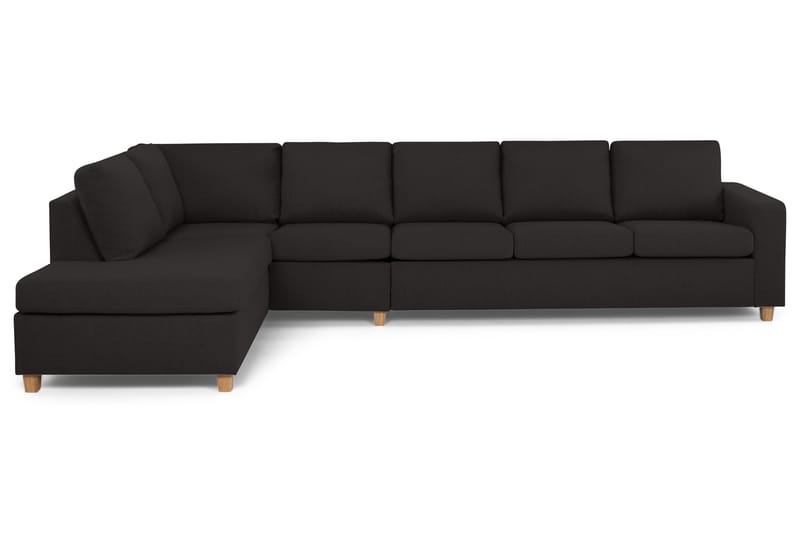 Crazy 5-sits Vänstervänd L-formad Schäslongsoffa i Tyg - Antracit - Möbler - Soffa - Divansoffa & schäslongsoffa - 4 sits soffa med divan