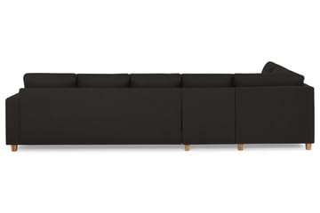 Crazy 5-sits Vänstervänd L-formad Schäslongsoffa i Tyg - Antracit - Möbler - Soffa - Divansoffa & schäslongsoffa - 4 sits soffa med divan