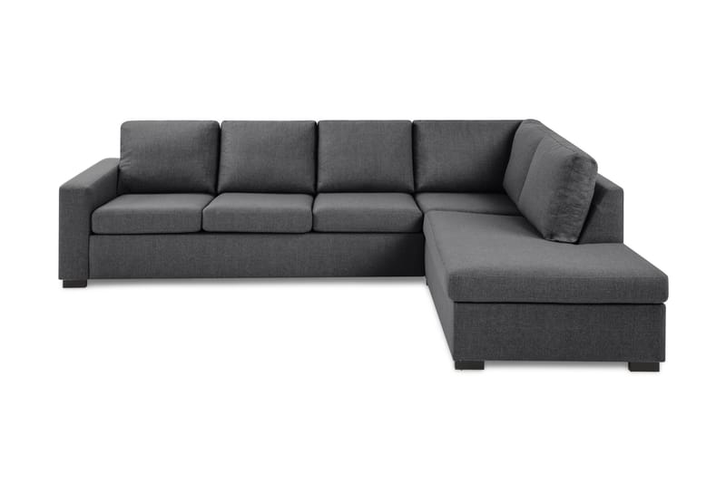 Crazy Limited Edition 4-sits Högervänd L-formad Schäslongsoffa i Tyg - Mörkgrå - Möbler - Soffa - Divansoffa & schäslongsoffa - 4 sits soffa med divan
