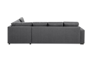 Crazy Limited Edition 4-sits Högervänd L-formad Schäslongsoffa i Tyg - Mörkgrå - Möbler - Soffa - Divansoffa & schäslongsoffa - 4 sits soffa med divan