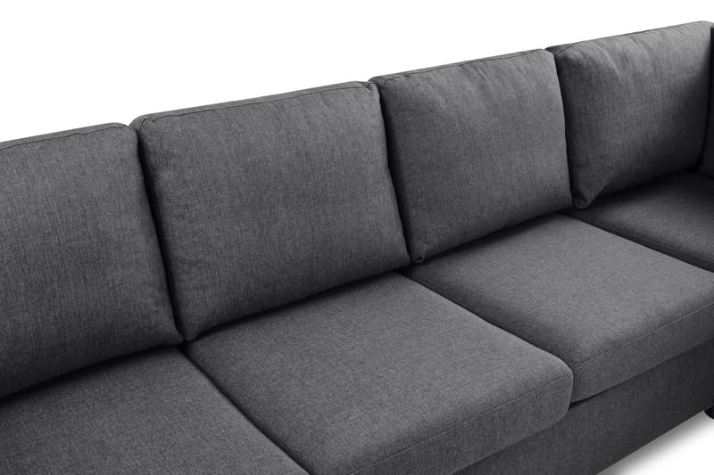 Crazy Limited Edition 4-sits Högervänd L-formad Schäslongsoffa i Tyg - Mörkgrå - Möbler - Soffa - Divansoffa & schäslongsoffa - 4 sits soffa med divan
