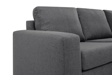 Crazy Limited Edition 4-sits Högervänd L-formad Schäslongsoffa i Tyg - Mörkgrå - Möbler - Soffa - Divansoffa & schäslongsoffa - 4 sits soffa med divan