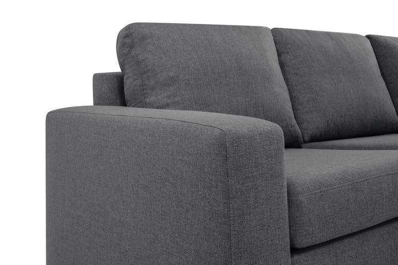 Crazy Limited Edition 4-sits Högervänd L-formad Schäslongsoffa i Tyg - Mörkgrå - Möbler - Soffa - Divansoffa & schäslongsoffa - 4 sits soffa med divan