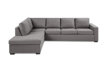 Crazy Limited Edition 4-sits Vänstervänd L-formad Djup Schäslongsoffa i Tyg - Grå - Möbler - Soffa - Divansoffa & schäslongsoffa - 4 sits soffa med divan