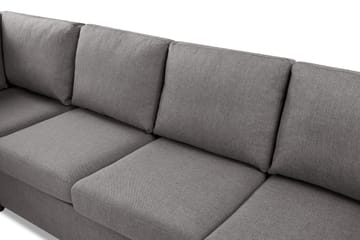 Crazy Limited Edition 4-sits Vänstervänd L-formad Djup Schäslongsoffa i Tyg - Grå - Möbler - Soffa - Divansoffa & schäslongsoffa - 4 sits soffa med divan