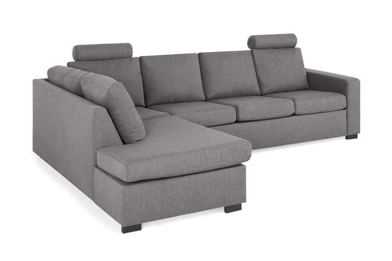Crazy Limited Edition 4-sits Vänstervänd L-formad Djup Schäslongsoffa i Tyg - Grå - Möbler - Soffa - Divansoffa & schäslongsoffa - 4 sits soffa med divan