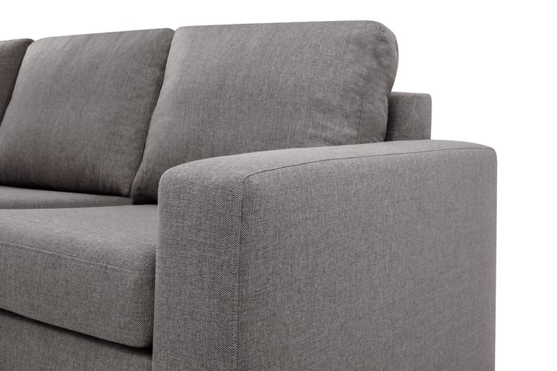 Crazy Limited Edition 4-sits Vänstervänd L-formad Djup Schäslongsoffa i Tyg - Grå - Möbler - Soffa - Divansoffa & schäslongsoffa - 4 sits soffa med divan