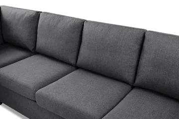 Crazy Limited Edition 4-sits Vänstervänd L-formad Schäslongsoffa i Tyg - Mörkgrå - Möbler - Soffa - Divansoffa & schäslongsoffa - 4 sits soffa med divan