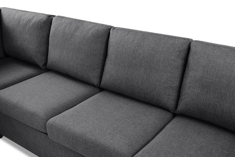 Crazy Limited Edition 4-sits Vänstervänd L-formad Schäslongsoffa i Tyg - Mörkgrå - Möbler - Soffa - Divansoffa & schäslongsoffa - 4 sits soffa med divan