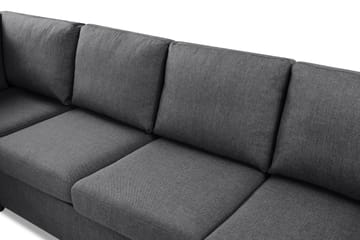 Crazy Limited Edition 4-sits Vänstervänd L-formad Schäslongsoffa i Tyg - Mörkgrå - Möbler - Soffa - Divansoffa & schäslongsoffa - 4 sits soffa med divan