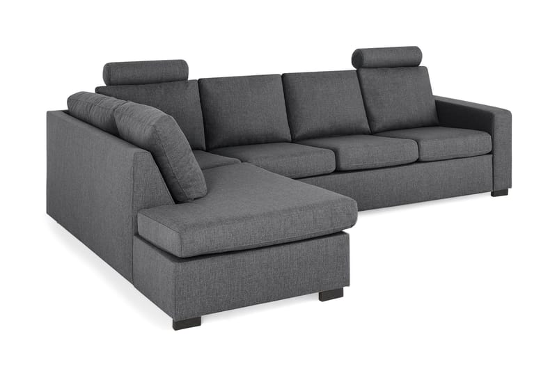 Crazy Limited Edition 4-sits Vänstervänd L-formad Schäslongsoffa i Tyg - Mörkgrå - Möbler - Soffa - Divansoffa & schäslongsoffa - 4 sits soffa med divan