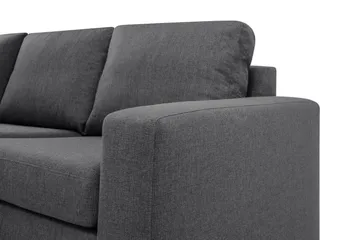 Crazy Limited Edition 4-sits Vänstervänd L-formad Schäslongsoffa i Tyg - Mörkgrå - Möbler - Soffa - Divansoffa & schäslongsoffa - 4 sits soffa med divan