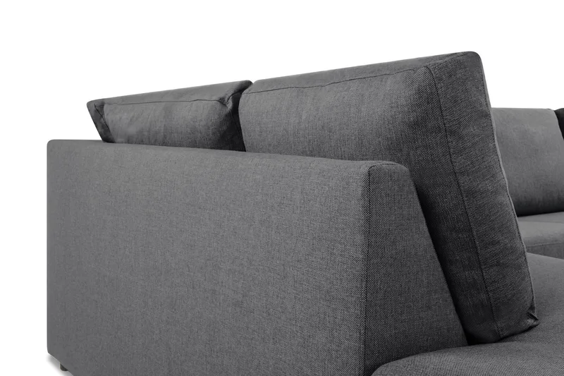 Crazy Limited Edition 4-sits Vänstervänd L-formad Schäslongsoffa i Tyg - Mörkgrå - Möbler - Soffa - Divansoffa & schäslongsoffa - 4 sits soffa med divan
