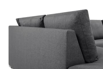 Crazy Limited Edition 4-sits Vänstervänd L-formad Schäslongsoffa i Tyg - Mörkgrå - Möbler - Soffa - Divansoffa & schäslongsoffa - 4 sits soffa med divan