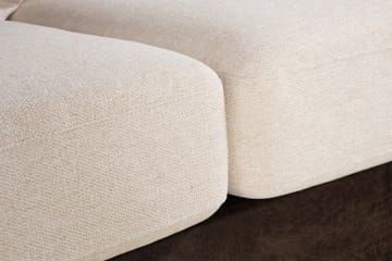 Cuba 4-sits Högervänd L-formad Schäslongsoffa i Konstläder/Tyg inkl Kuvertkuddar - Brun / Beige - Möbler - Soffa - Divansoffa & schäslongsoffa - 4 sits soffa med divan