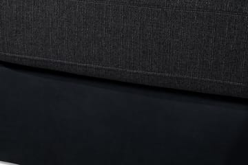 Cuba 4-sits Högervänd L-formad Schäslongsoffa i Konstläder/Tyg inkl Kuvertkuddar - Svart / Grå - Möbler - Soffa - Divansoffa & schäslongsoffa - 4 sits soffa med divan