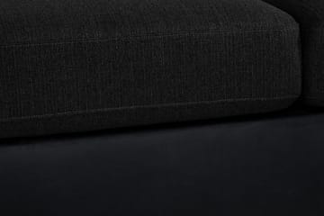 Cuba 4-sits Vänstervänd L-formad Schäslongsoffa i Konstläder/Tyg - Grå / Svart - Möbler - Soffa - Divansoffa & schäslongsoffa - 4 sits soffa med divan
