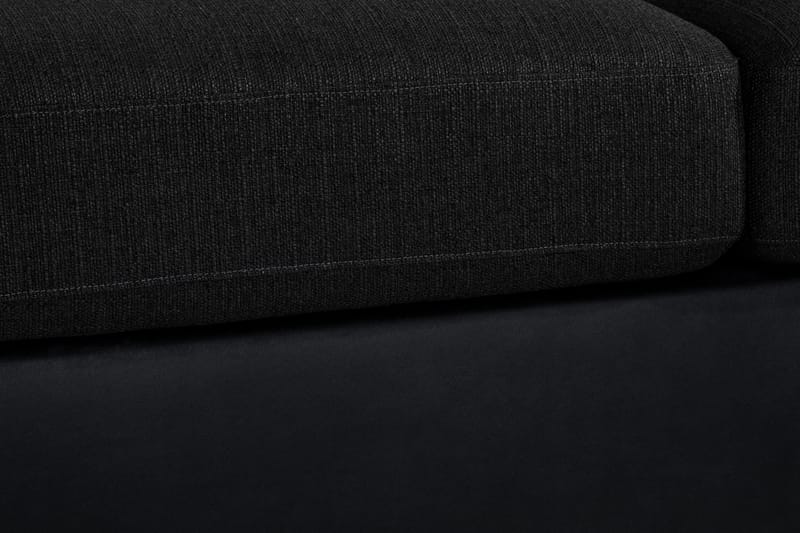 Cuba 4-sits Vänstervänd L-formad Schäslongsoffa i Konstläder/Tyg - Grå / Svart - Möbler - Soffa - Divansoffa & schäslongsoffa - 4 sits soffa med divan