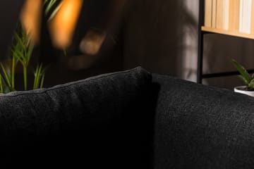 Cuba 4-sits Vänstervänd L-formad Schäslongsoffa i Konstläder/Tyg - Grå / Svart - Möbler - Soffa - Divansoffa & schäslongsoffa - 4 sits soffa med divan