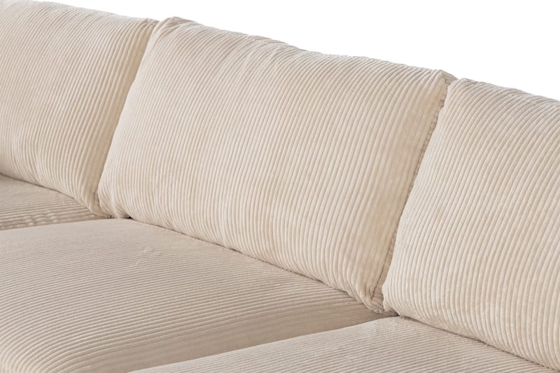 Cuba 4-sits Vänstervänd L-formad Schäslongsoffa i Manchester/Konstläder - Brun / Beige - Möbler - Soffa - Divansoffa & schäslongsoffa - 4 sits soffa med divan